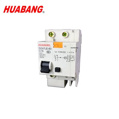 HUABANG mini air type DZ47LE-63 C16 MCB with leakage protection circuit breaker