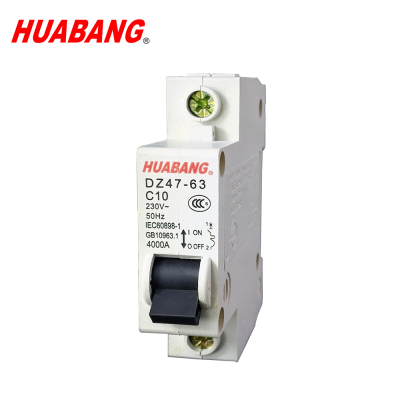 HUABANG mini air type DZ47 C45 MCB circuit breaker